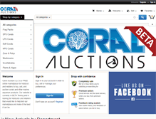 Tablet Screenshot of coralauctions.com